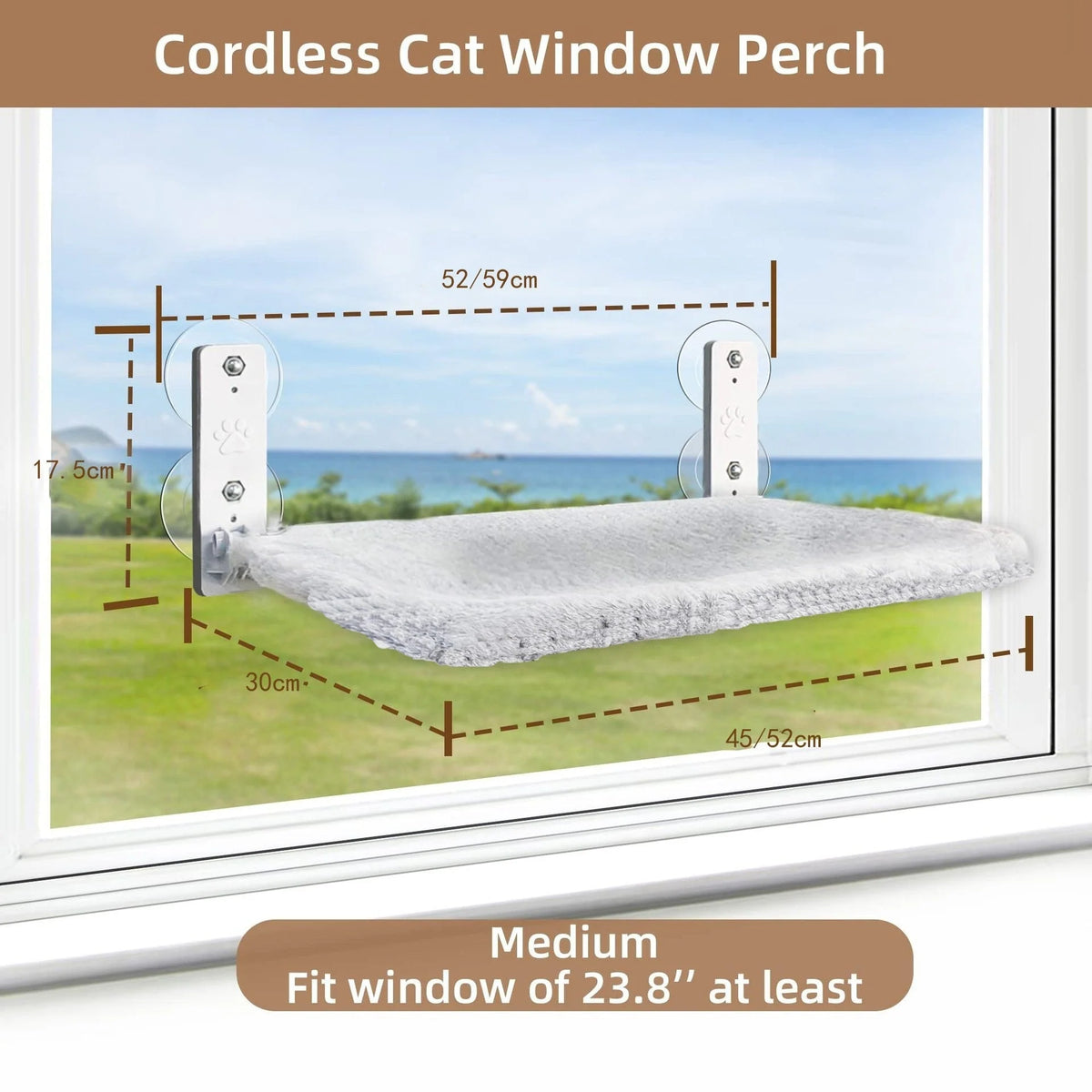 Cat Hammock Foldable Cordless Plush Stainless Steel Frame