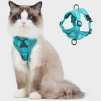 Cat Harness & Leash Set Reflective Breathable Mesh Quick-Release