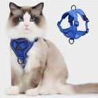 Cat Harness & Leash Set Reflective Breathable Mesh Quick-Release