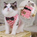 Cat Harness Rope Leash Soft Fabric & Metal Buckle