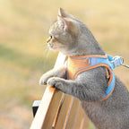 Cat Harness Vest Suede Escape-Proof Adjustable With Leash