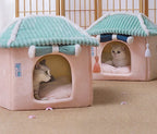 Cat House 2-In-1 Enclosed Condo & Washable Cushion