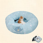 Cat House Multi-Functional Litter Box & Tunnel Velvet Cushion