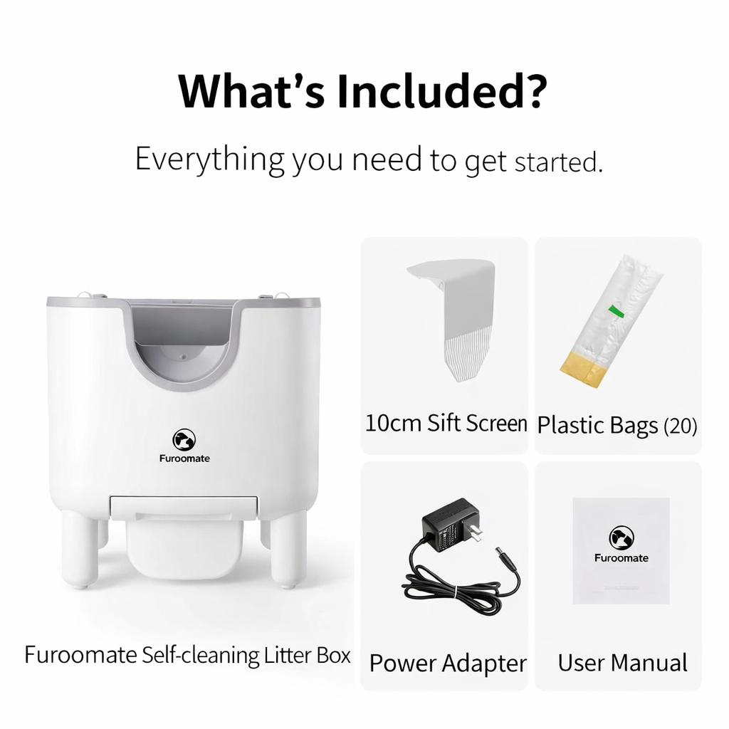 Cat Litter Box Open-Top Self-Cleaning Odor Control