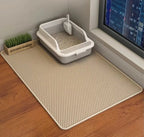 Cat Litter Mat Dual-Layer Water-Resistant & Machine Washable