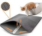 Cat Litter Mat Dual-Layer Water-Resistant & Machine Washable