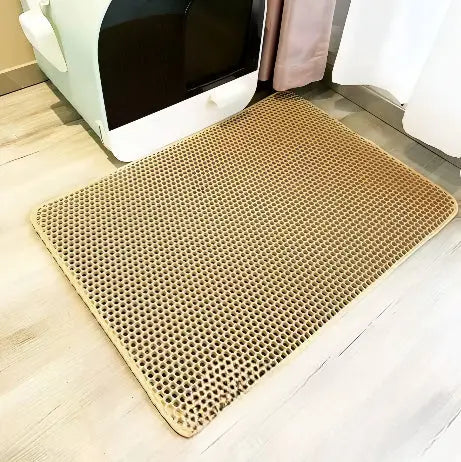 Cat Litter Mat Dual-Layer Water-Resistant & Machine Washable
