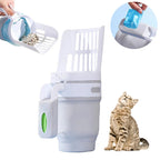 Cat Litter Scoop 2-in-1 Foldable Bag Dispenser Non-Slip Handle