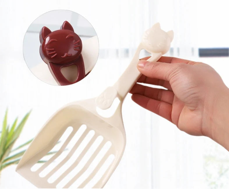 Cat Litter Scoop Polypropylene Cat-Shaped Handle