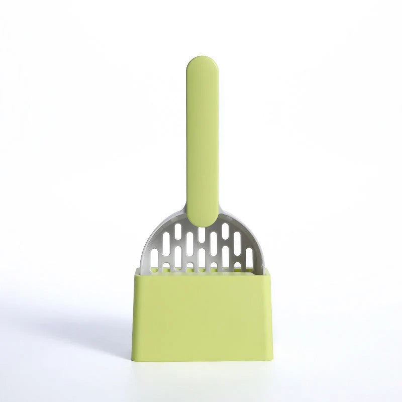 Cat Litter Shovel Hidden Bag Storage Ergonomic Handle