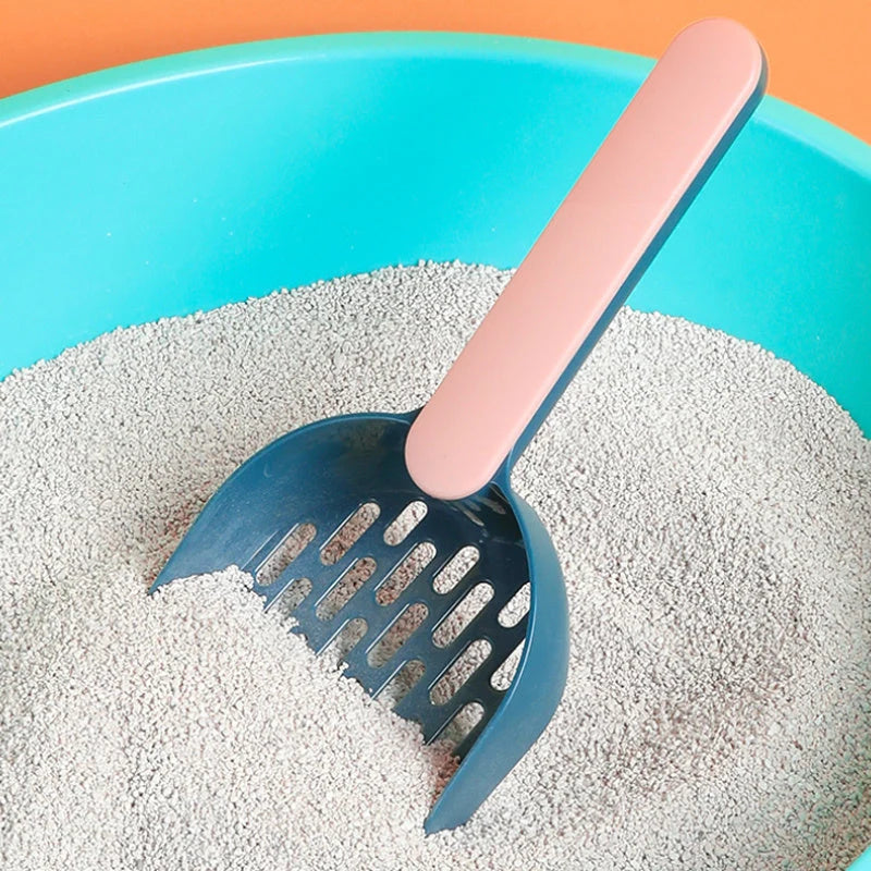 Cat Litter Shovel Hidden Bag Storage Ergonomic Handle
