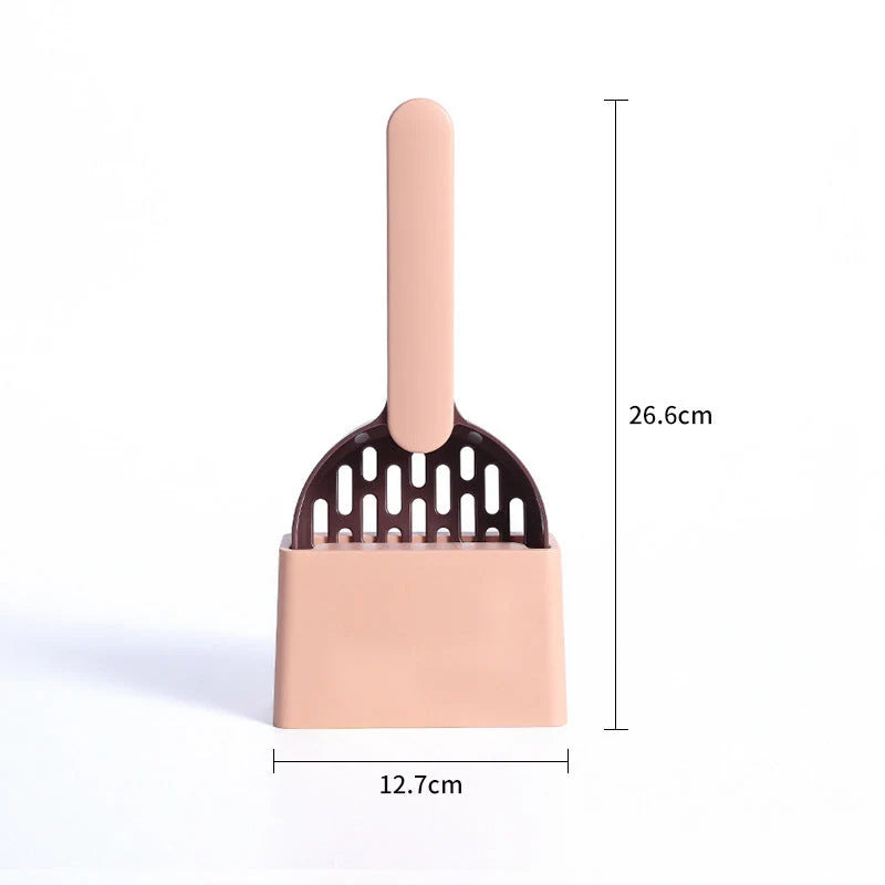 Cat Litter Shovel Hidden Bag Storage Ergonomic Handle