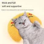 Cat Neck Pillow Ergonomic Half U-Shape Plush Washable