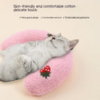 Cat Neck Pillow Ergonomic Half U-Shape Plush Washable