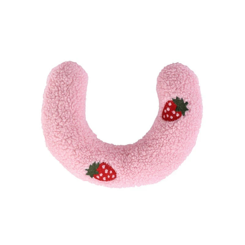 Cat Neck Pillow Ergonomic Half U-Shape Plush Washable