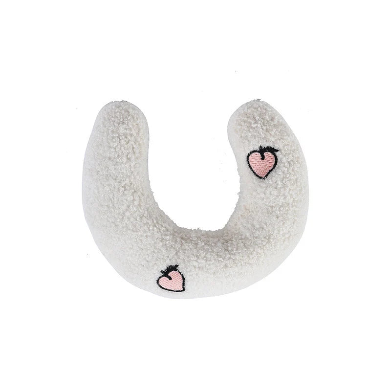 Cat Neck Pillow Ergonomic Half U-Shape Plush Washable