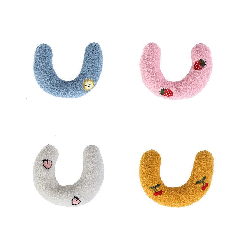 Cat Neck Pillow Ergonomic Half U-Shape Plush Washable