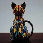 Cat Night Light Handmade Resin Warm White LED