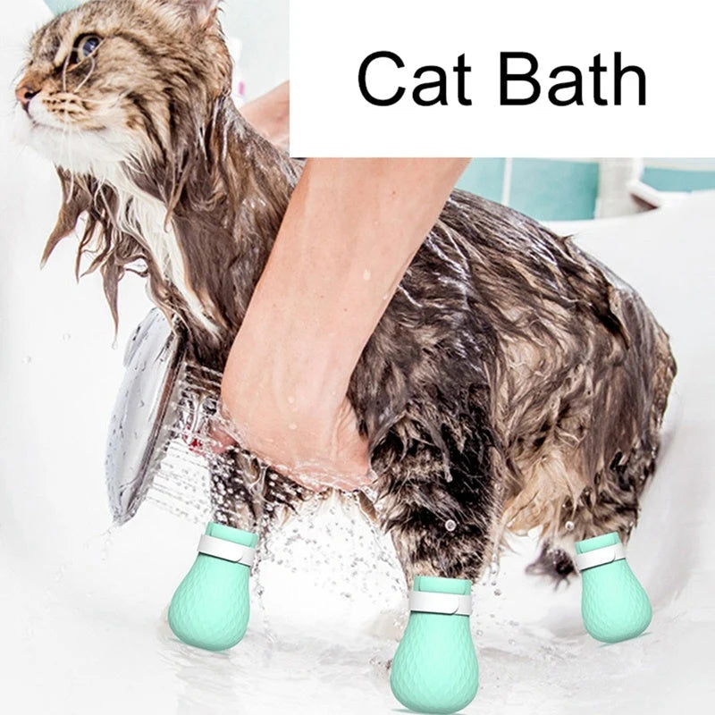 Cat Paw Bath Soft Silicone Leak Hole Nylon Strap