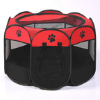 Cat Playpen Foldable 360 Degree Breathable Mesh Zip Door