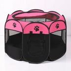 Cat Playpen Foldable 360 Degree Breathable Mesh Zip Door