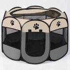 Cat Playpen Foldable 360 Degree Breathable Mesh Zip Door
