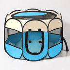 Cat Playpen Foldable 360 Degree Breathable Mesh Zip Door