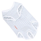 Cat Recovery Outfit Soft Breathable Blue And White Stripe