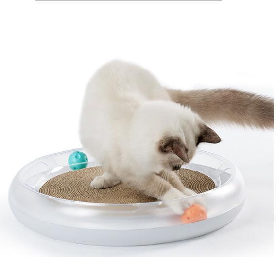 Cat Scratch Board ABS Plastic Ergonomic With Catnip Pack