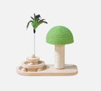 Cat Scratch Toy Solid Wood Base Double Sisal Balls