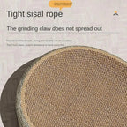 Cat Scratcher Bed Sisal Concave Lounger Anti-Slip Base