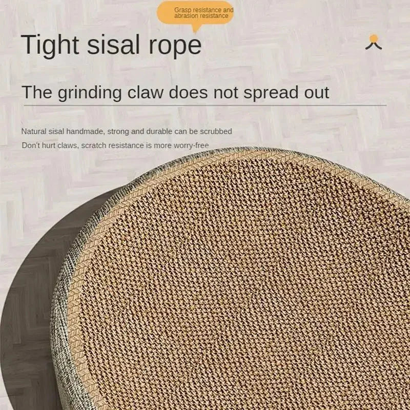 Cat Scratcher Bed Sisal Concave Lounger Anti-Slip Base