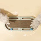 Cat Scratcher Foldable Corrugated Paper With Toy Ball