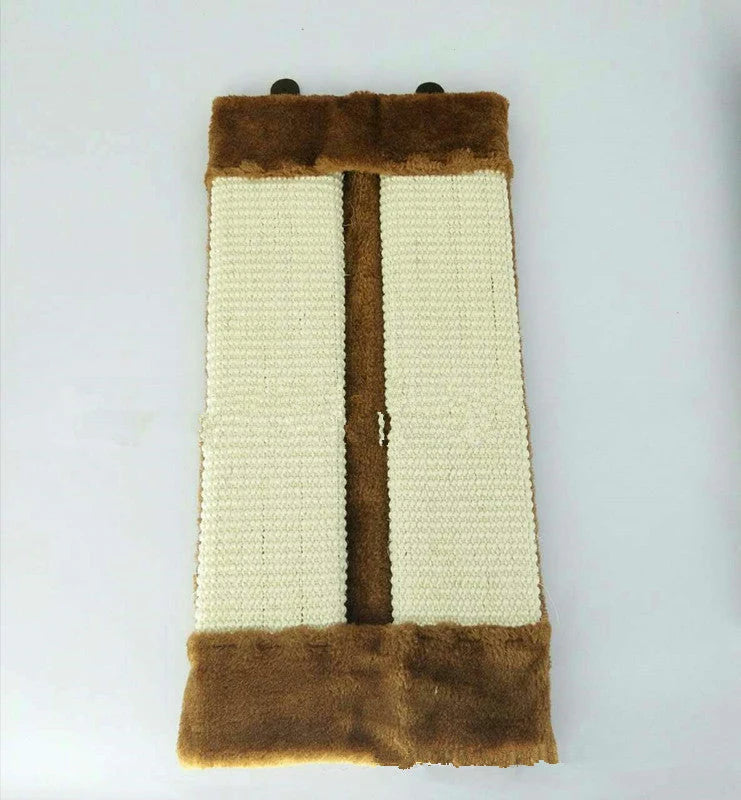 Cat Scratcher Foldable Natural Sisal & Plush Protects Furniture