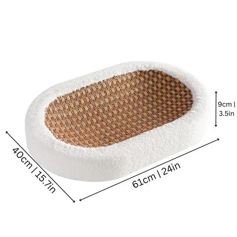 Cat Scratching Bed Plush Pad & Durable Scratching Surface