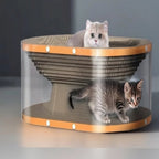 Cat Scratching Board Corrugated Cardboard Two-Level Nest