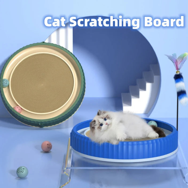 Cat Scratching Board Replaceable Corrugated Pad & Ball Track