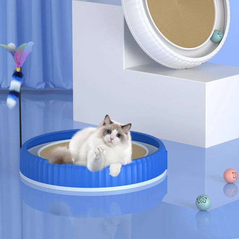 Cat Scratching Board Replaceable Corrugated Pad & Ball Track