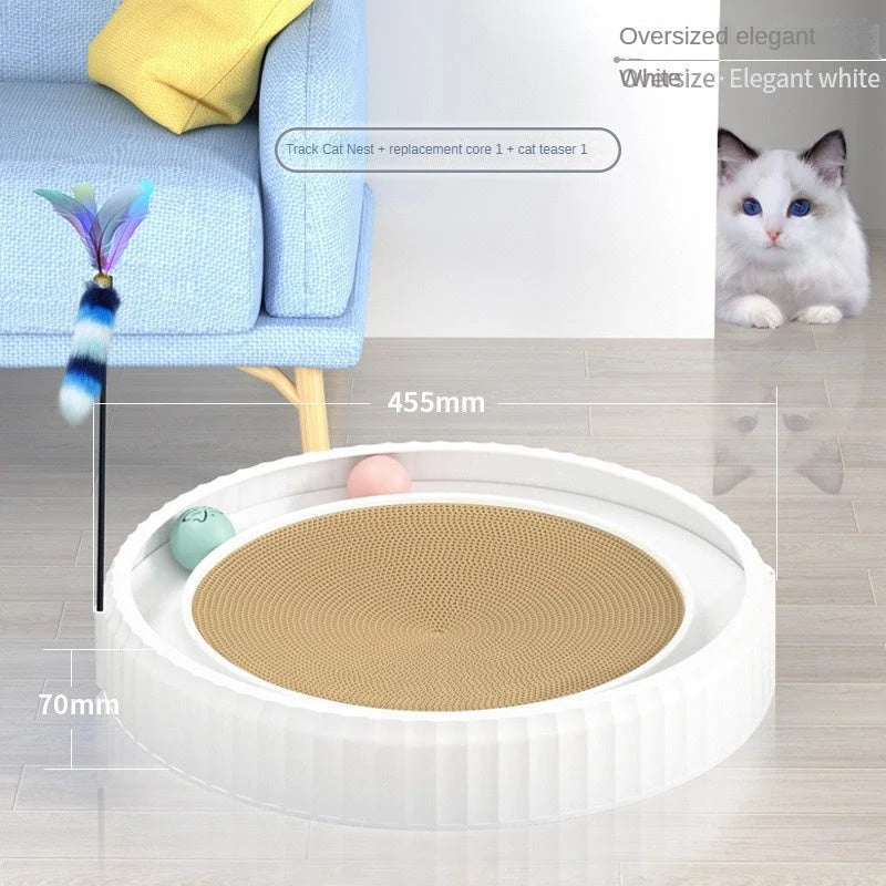 Cat Scratching Board Replaceable Corrugated Pad & Ball Track