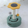 Cat Scratching Rod Six-Petal Sunflower Teddy Velvet & Built-In Teaser