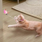 Cat Teaser Wand Interactive Silicone Bell Adjustable 17-27 cm