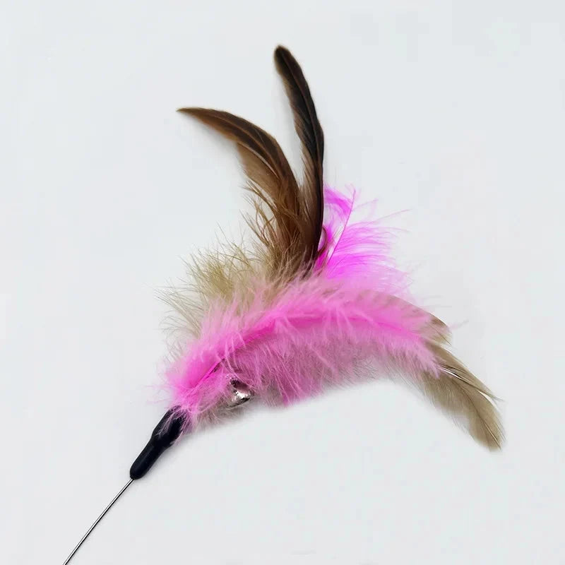 Cat Teaser Wand Interactive Silicone Bell Adjustable 17-27 cm