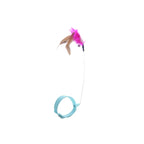 Cat Teaser Wand Interactive Silicone Bell Adjustable 17-27 cm