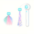Cat Teaser Wand Retractable Feather & Tassel Heads