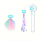 Cat Teaser Wand Retractable Feather & Tassel Heads