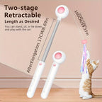 Cat Teaser Wand Retractable Feather & Tassel Heads