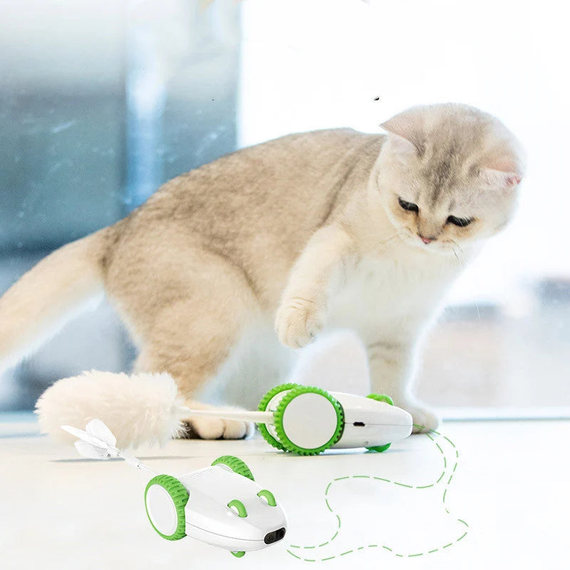 Cat Toy Automatic Feather Motion USB Rechargeable