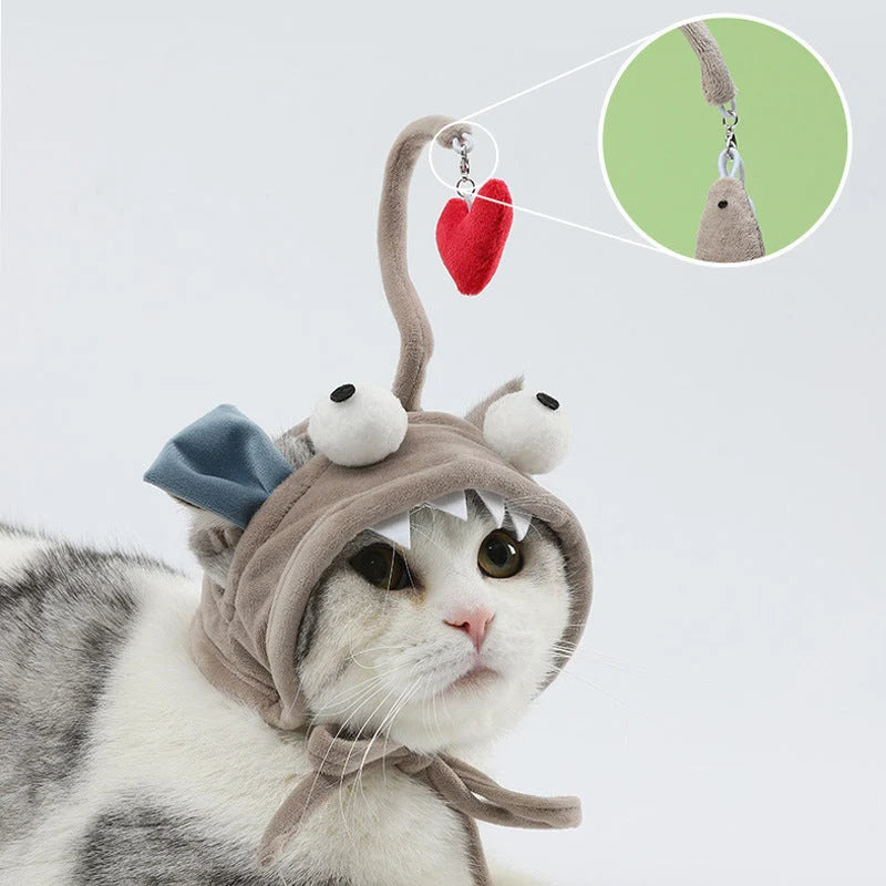 Cat Toy Hands-Free Feather Teaser Adjustable Fit