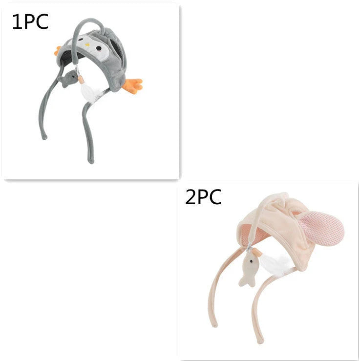 Cat Toy Hands-Free Feather Teaser Adjustable Fit