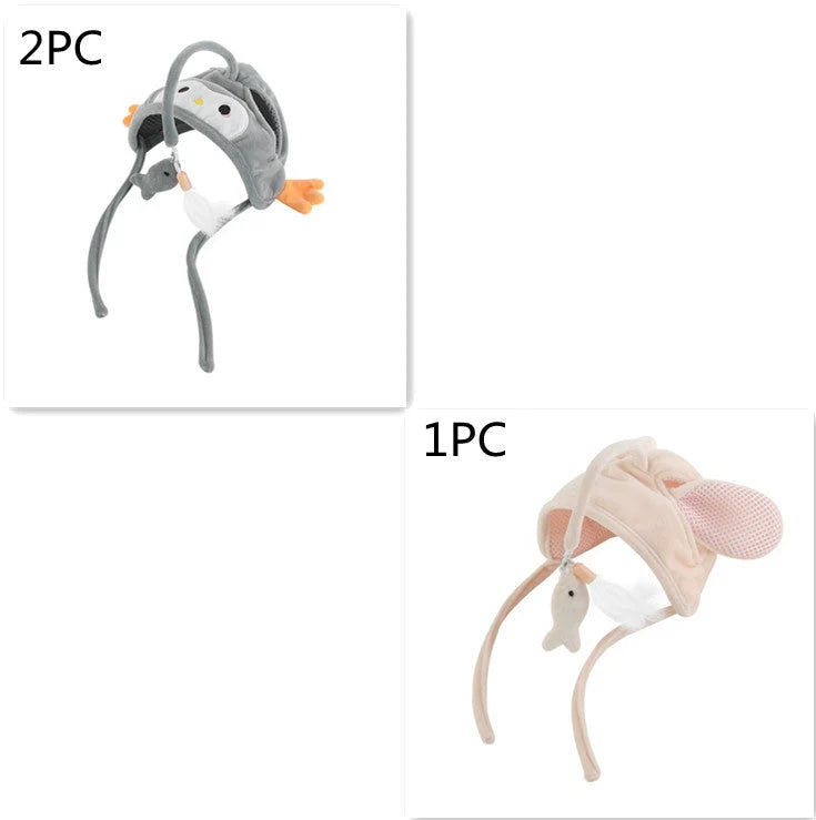 Cat Toy Hands-Free Feather Teaser Adjustable Fit